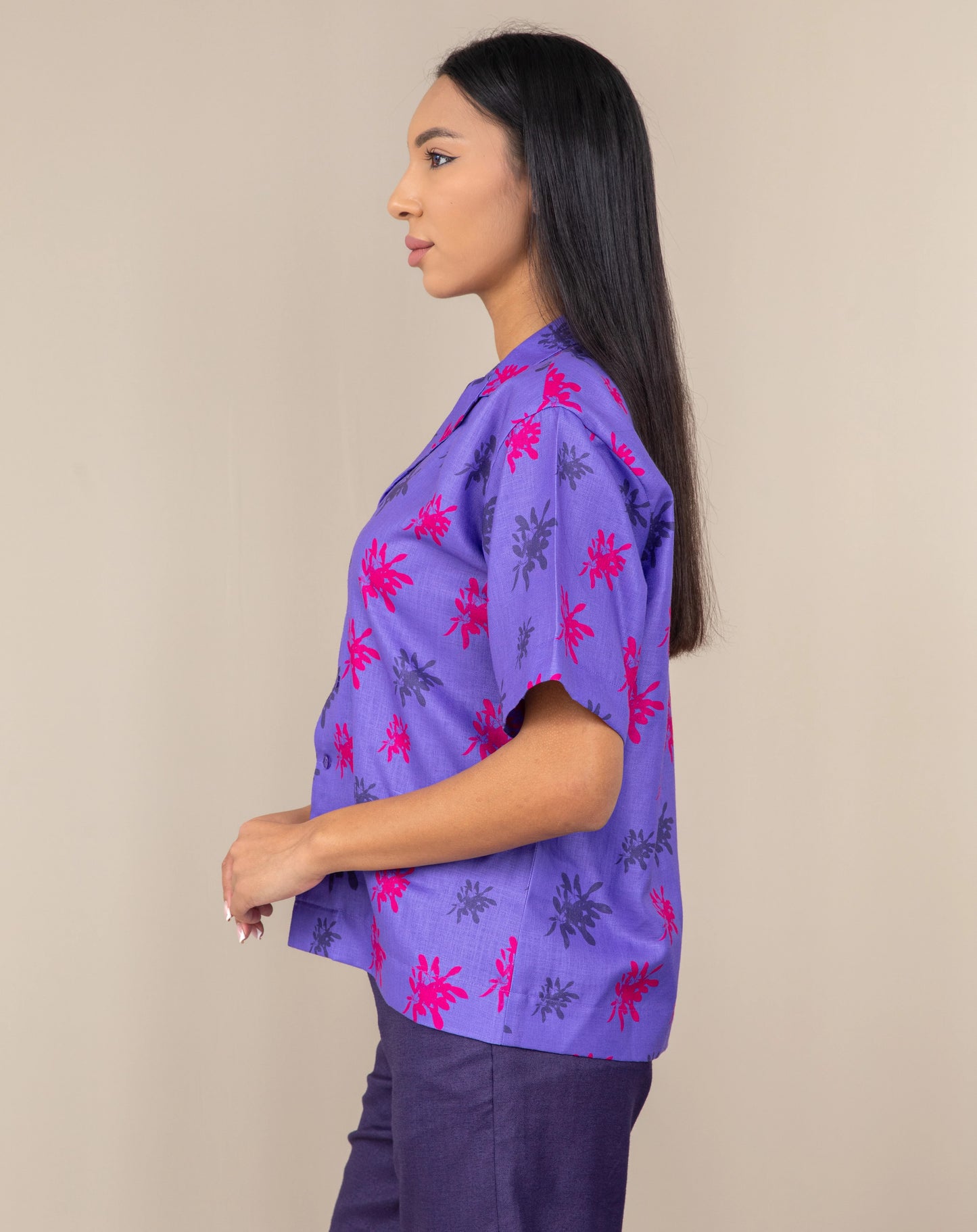 FLORAL HAWAIIAN PRINT SHIRT WOMEN