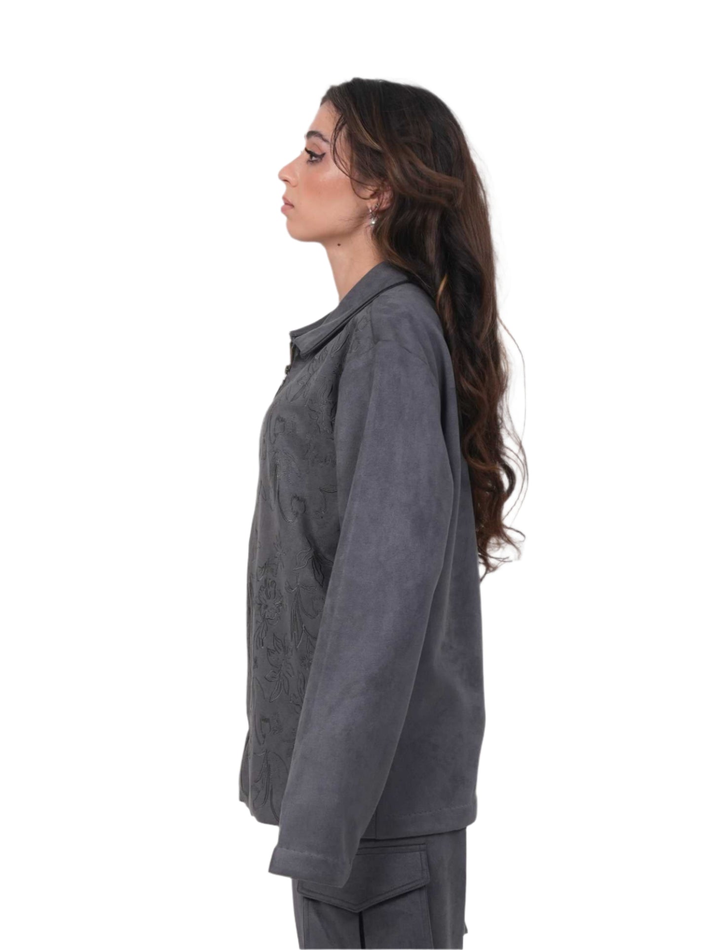 ASH BLOOM JACKET | EMBROIDERY JACKET | MONOTONE EMBROIDERY | JANTAKUMARI