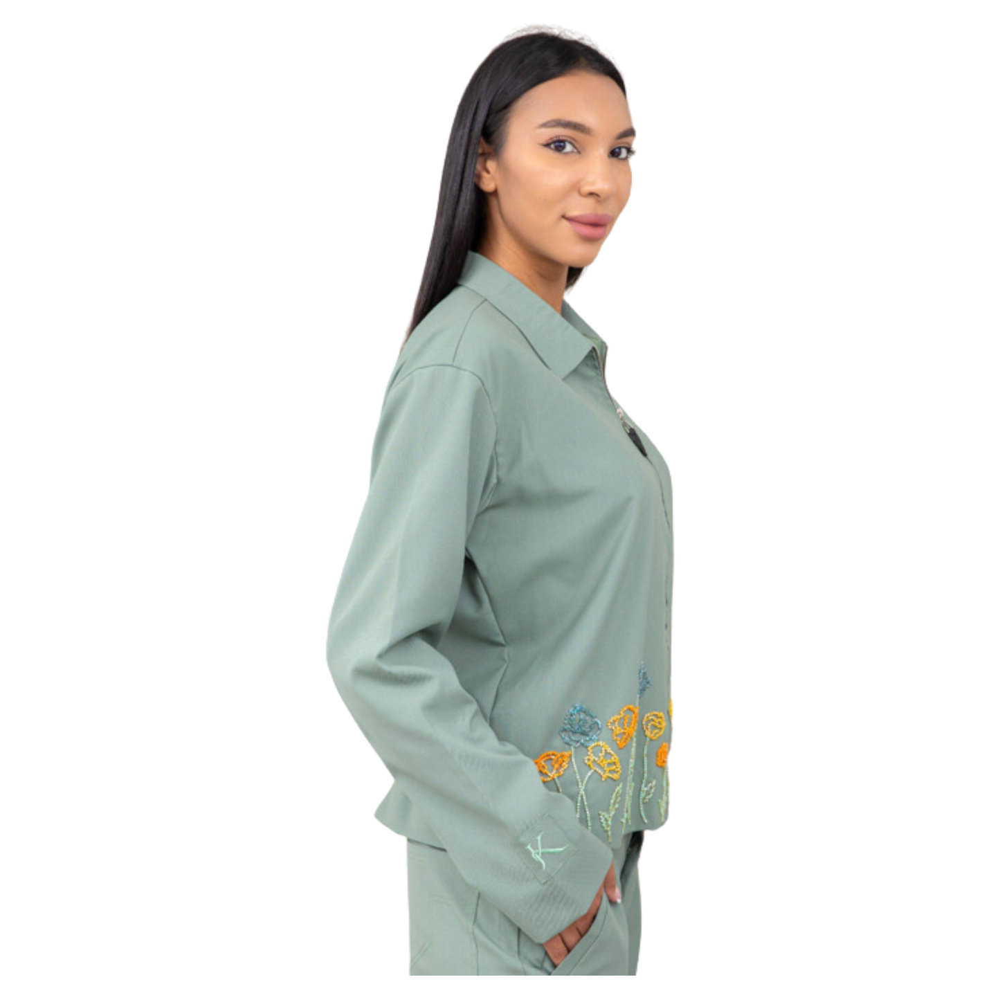 Floral Embroidery Shirt | Women's Embroidery Shirt | Janta Kumari