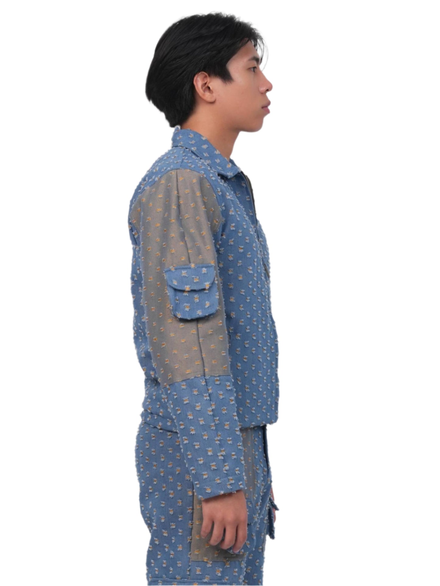 GLIDED FRAY DENIM JACKET MEN | DENIM JACKET | JANTAKUMARI