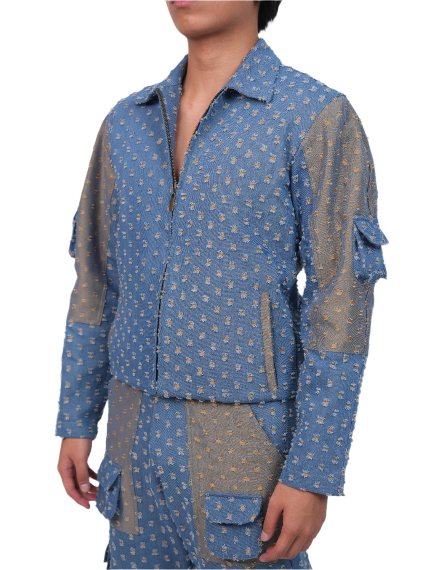 GLIDED FRAY DENIM JACKET MEN | DENIM JACKET | JANTAKUMARI