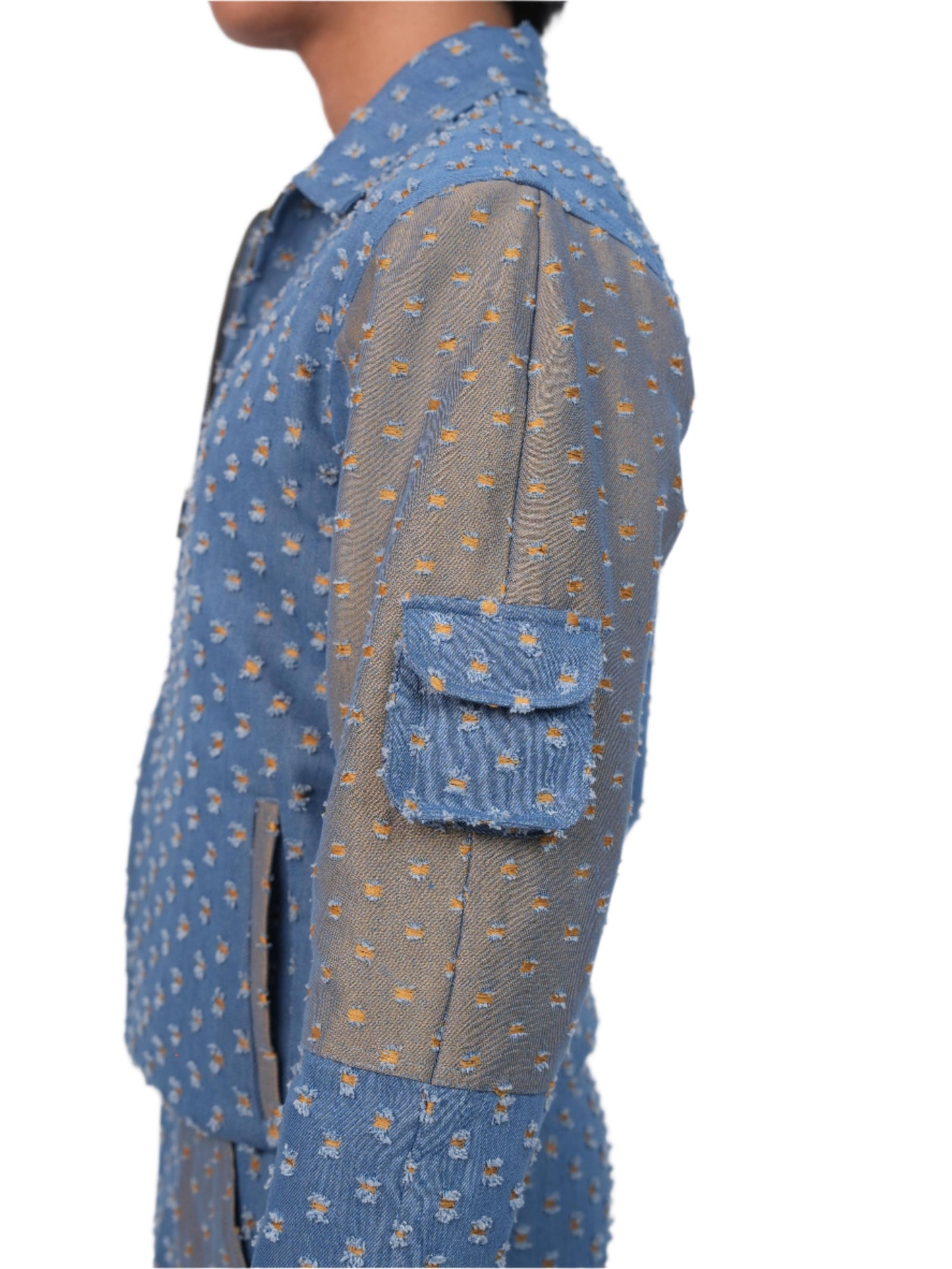 GLIDED FRAY DENIM JACKET MEN | DENIM JACKET | JANTAKUMARI
