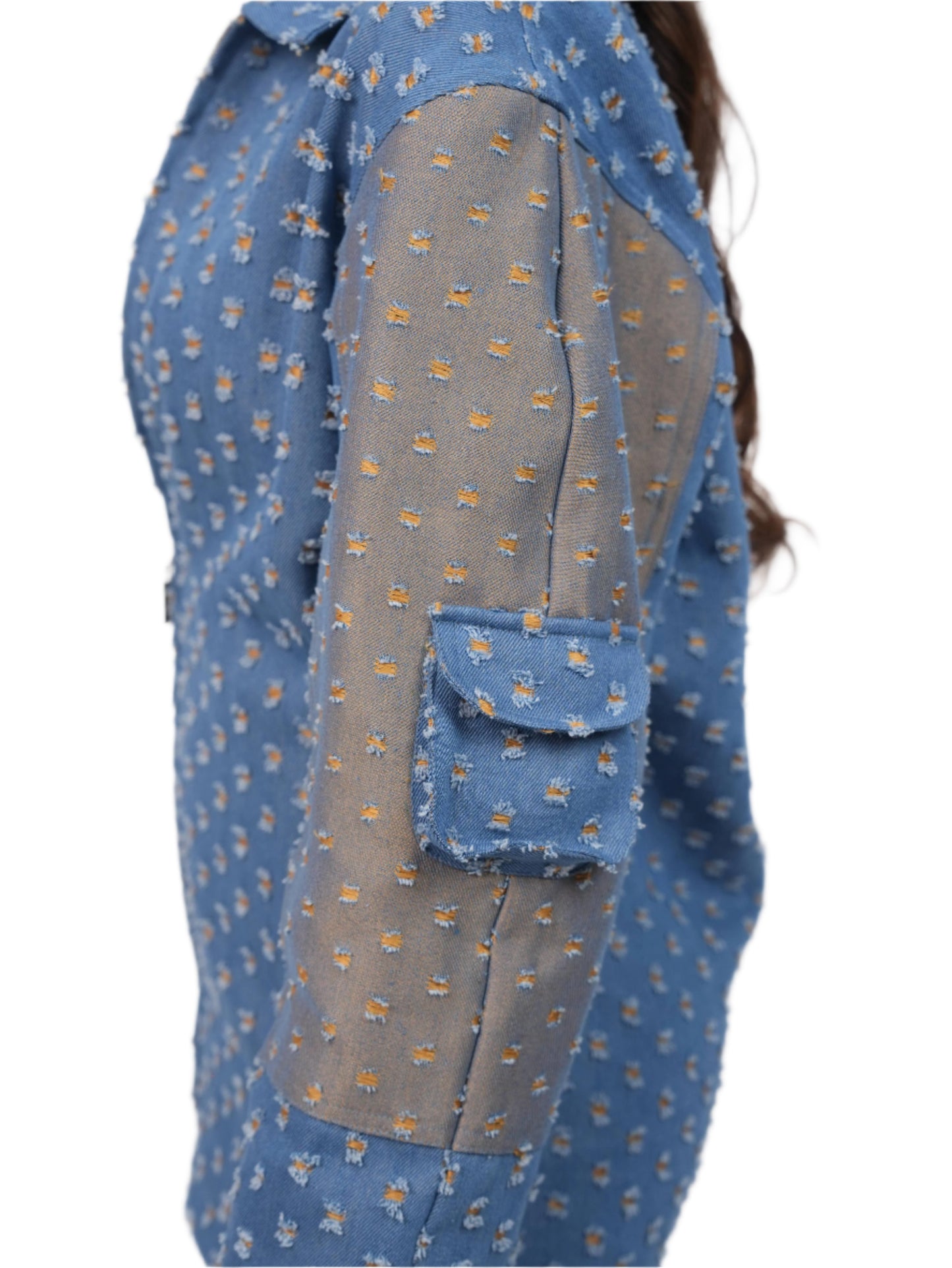 GLIDED FRAY DENIM JACKET WOMEN | DENIM JACKET | JANTAKUMARI
