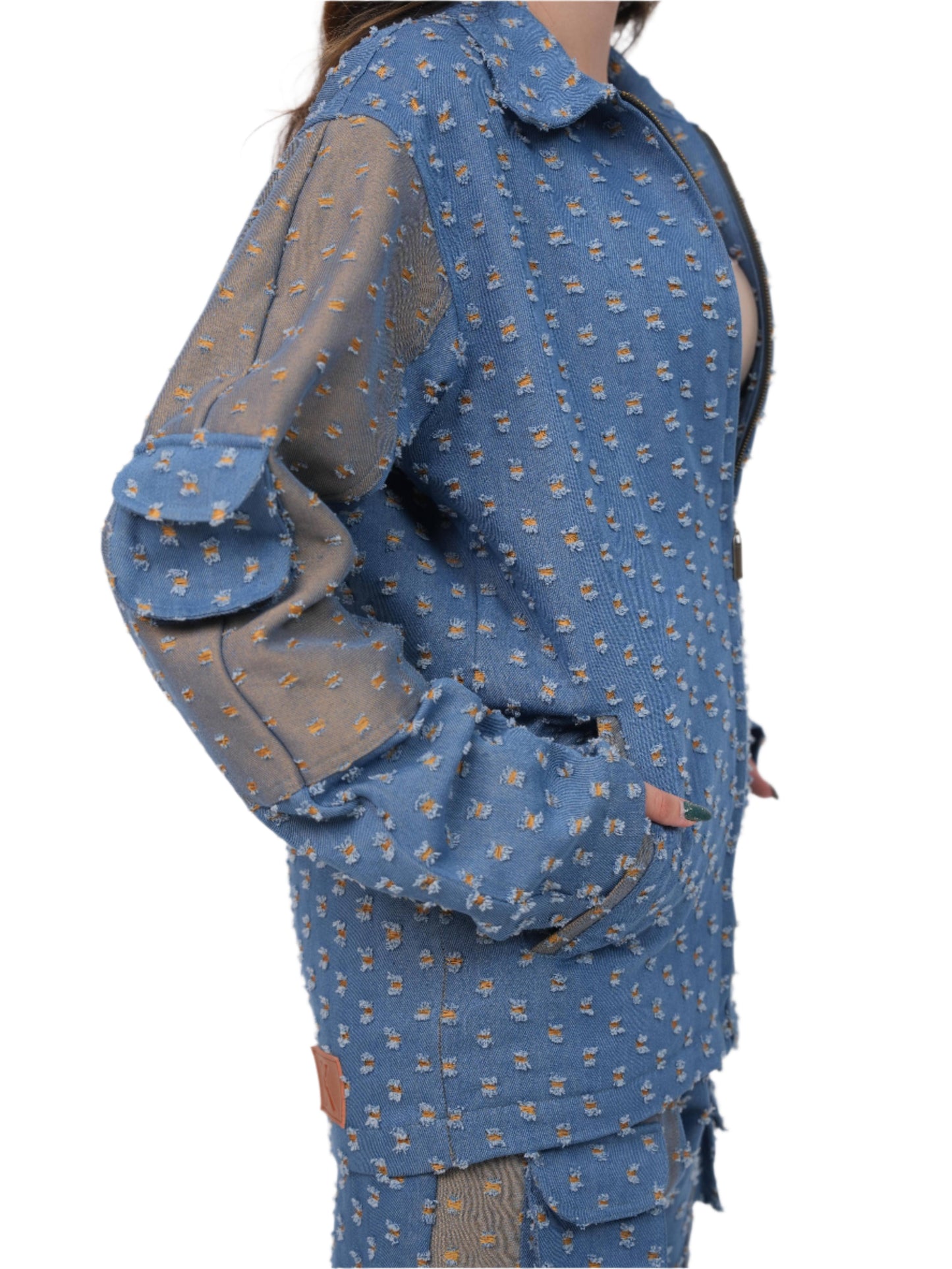 GLIDED FRAY DENIM JACKET WOMEN | DENIM JACKET | JANTAKUMARI