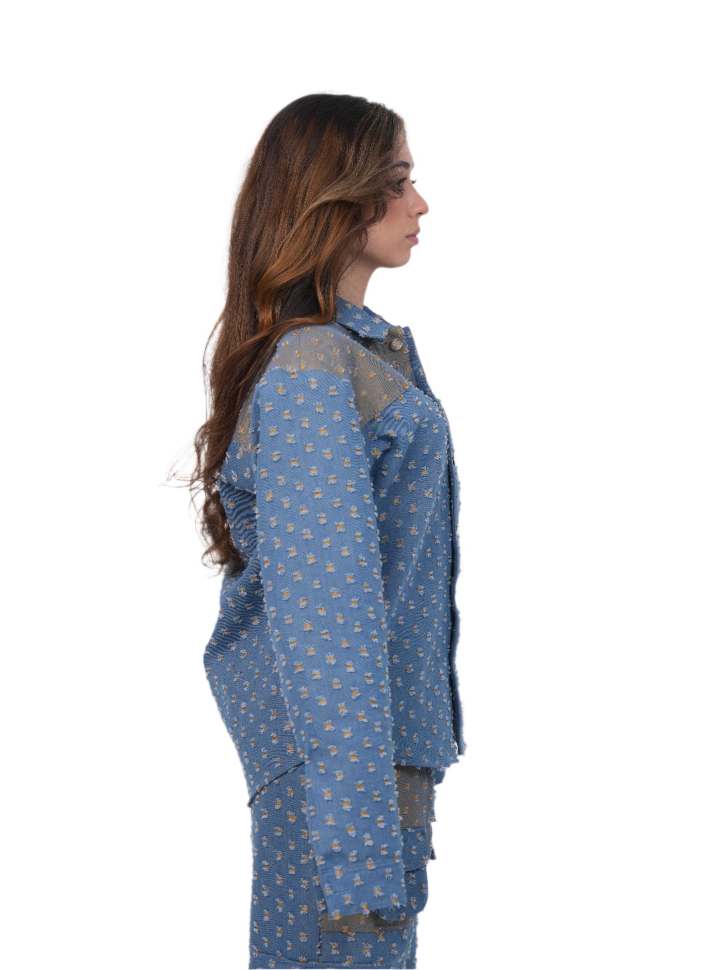 GLIDED FRAY DENIM SHIRT WOMEN | DENIM SHIRT WOMEN | JANTAKUMARI