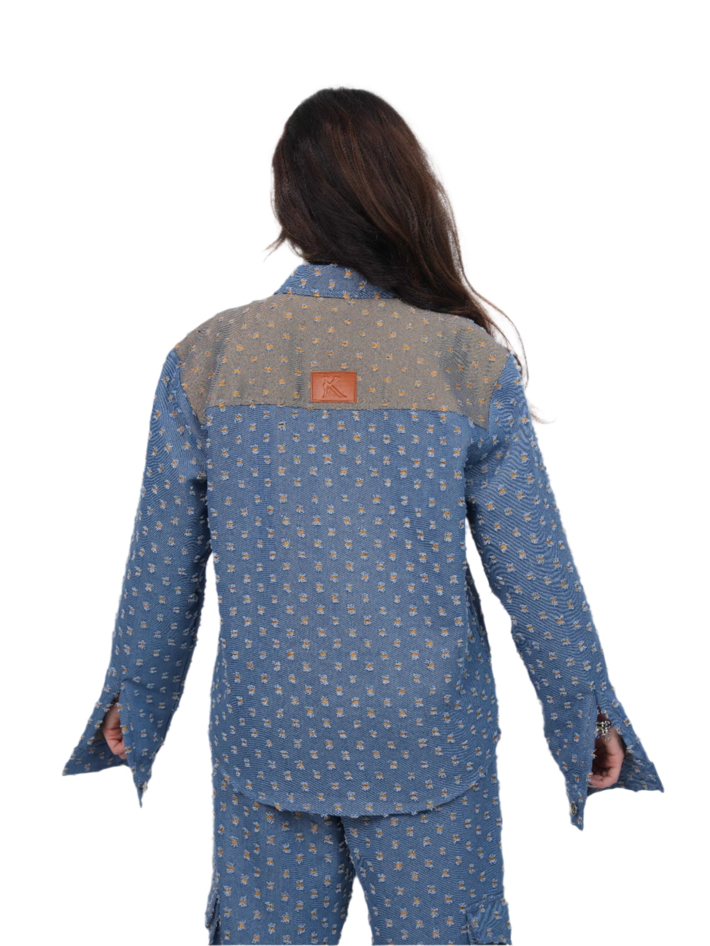 GLIDED FRAY DENIM SHIRT WOMEN | DENIM SHIRT WOMEN | JANTAKUMARI