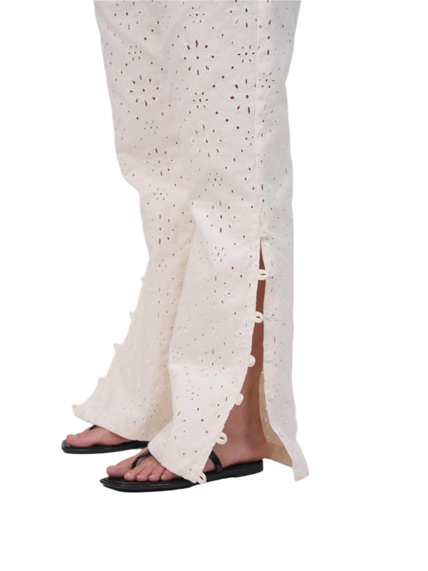 IVORY GAZE SET | CORD-SET | CHIKANKARI SET | JANTAKUMARI