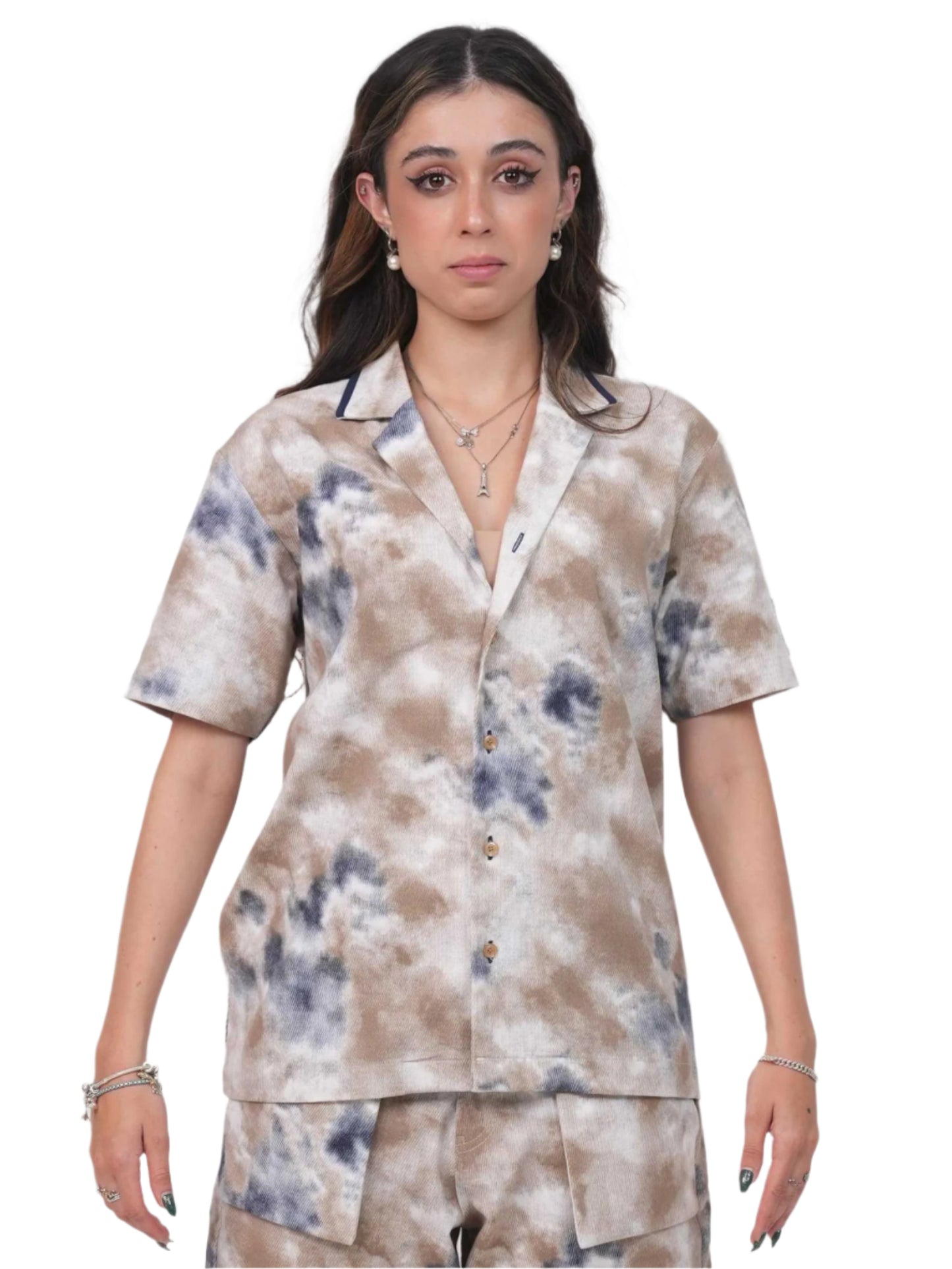 MARBLEWAVE SHIRT WOMEN | CAMP COLLAR SHIRT | CASUAL WEAR | EVERYDAY WEAR | JANTAKUMARI