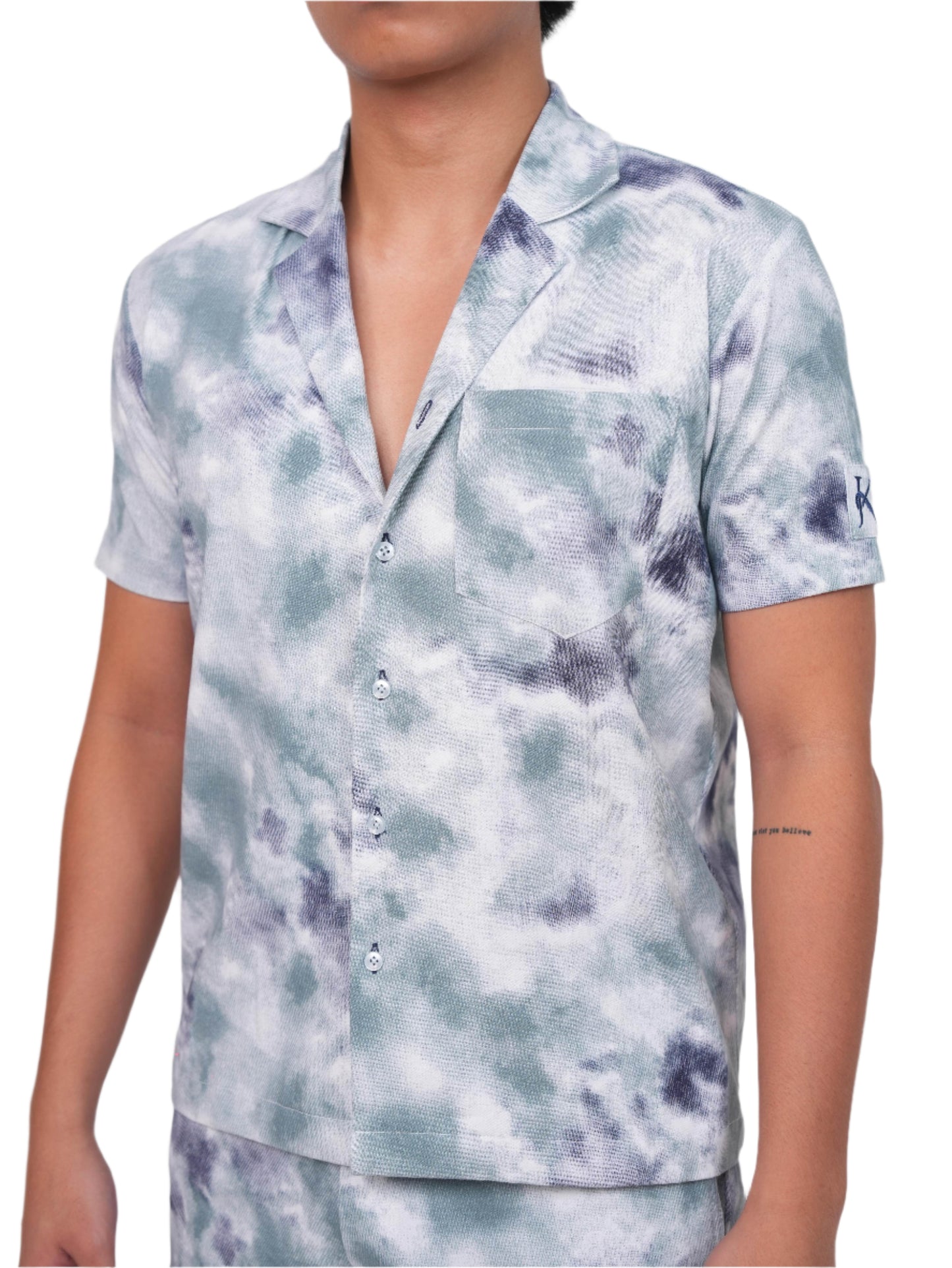 MARBLE TIE DYE CAMP SHIRT MEN | CAMP SHIRT| DAILY WEAR | JANTAKUMARI