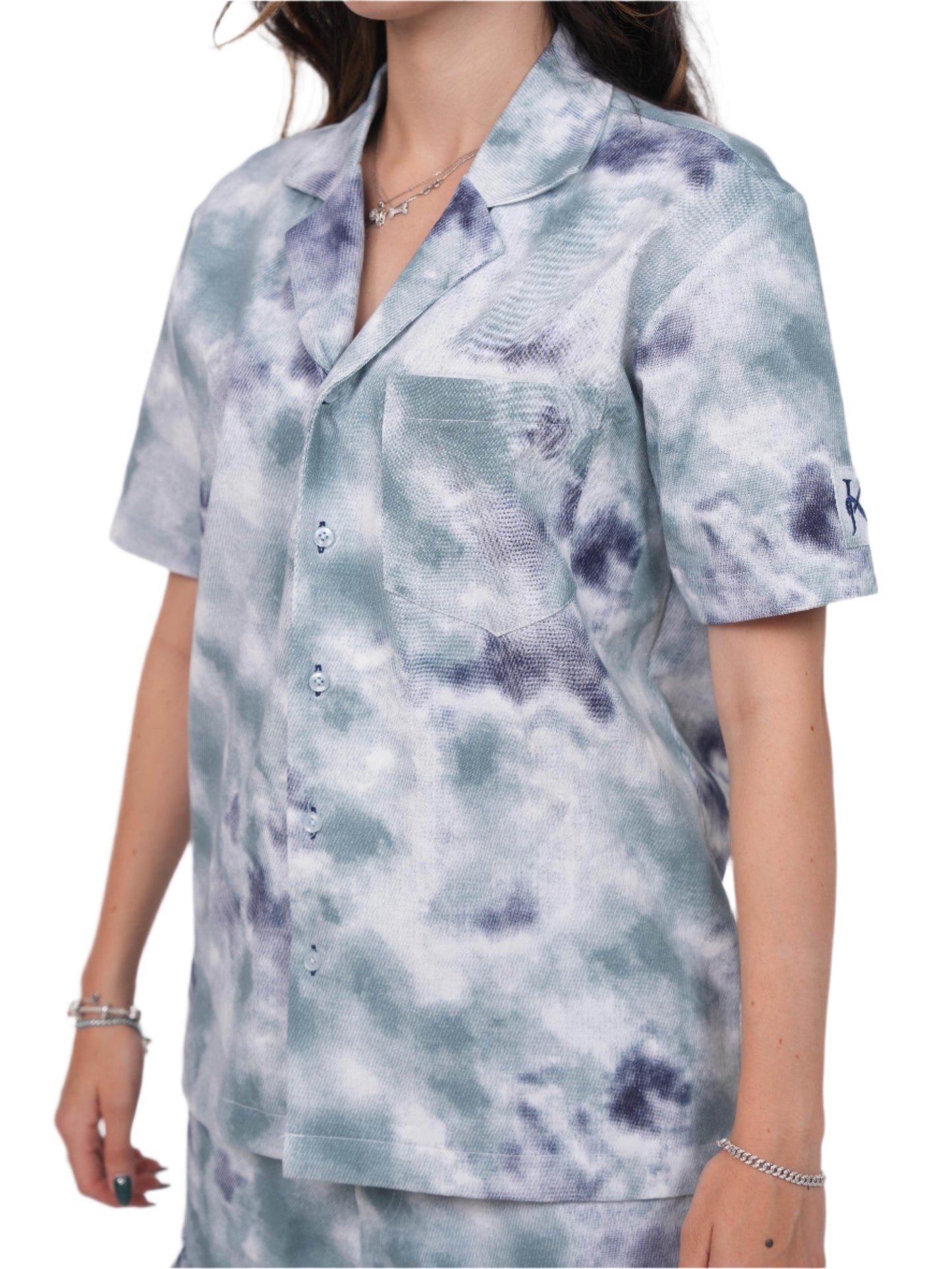 MARBLE TIE DYE CAMP SHIRT WOMEN | CAMP SHIRT WOMEN | DAILY WEAR | JANTAKUMARI
