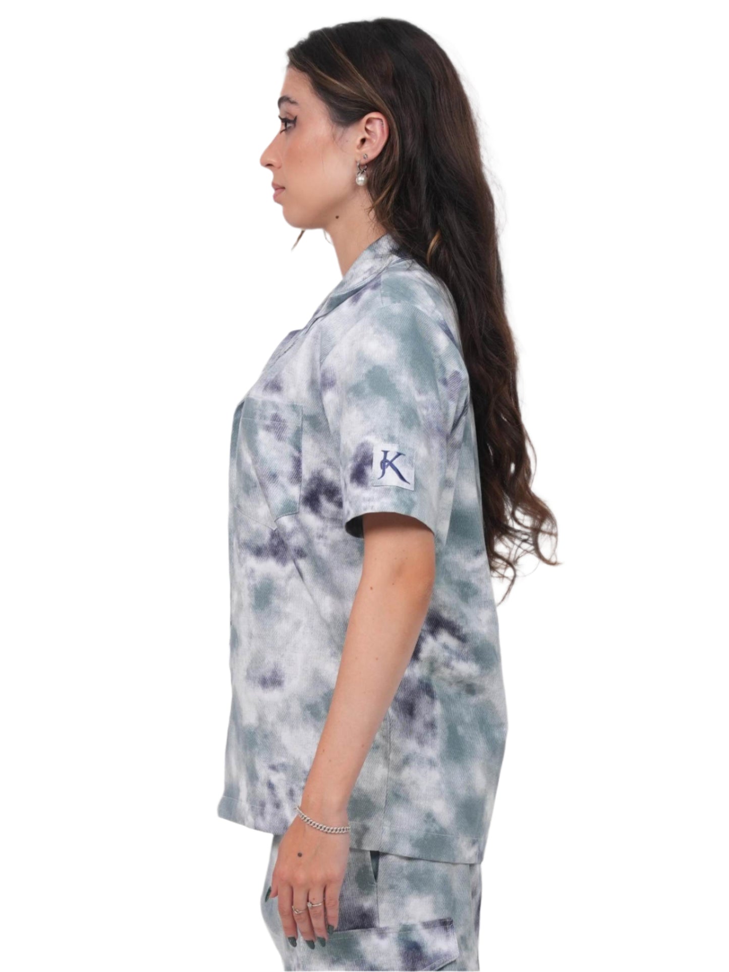 MARBLE TIE DYE CAMP SHIRT WOMEN | CAMP SHIRT WOMEN | DAILY WEAR | JANTAKUMARI