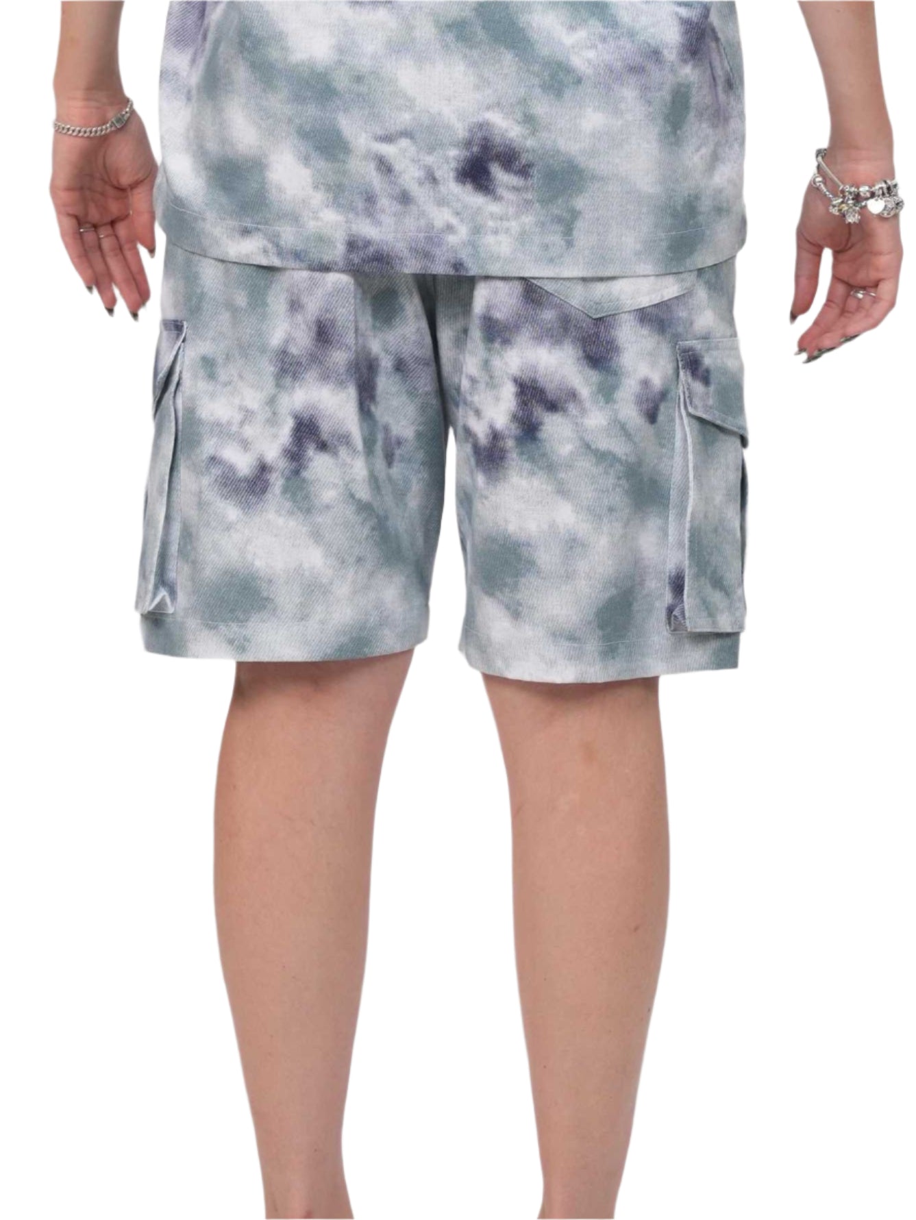 MARBLE TIE DYE CARGO SHORTS WOMEN | CASUAL SHORTS | DAILY WEAR | JANTAKUMARI