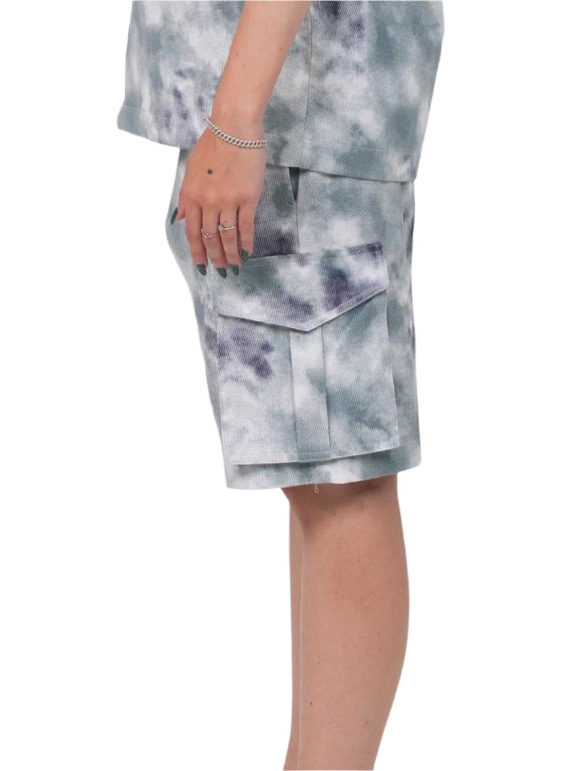 MARBLE TIE DYE CARGO SHORTS WOMEN | CASUAL SHORTS | DAILY WEAR | JANTAKUMARI