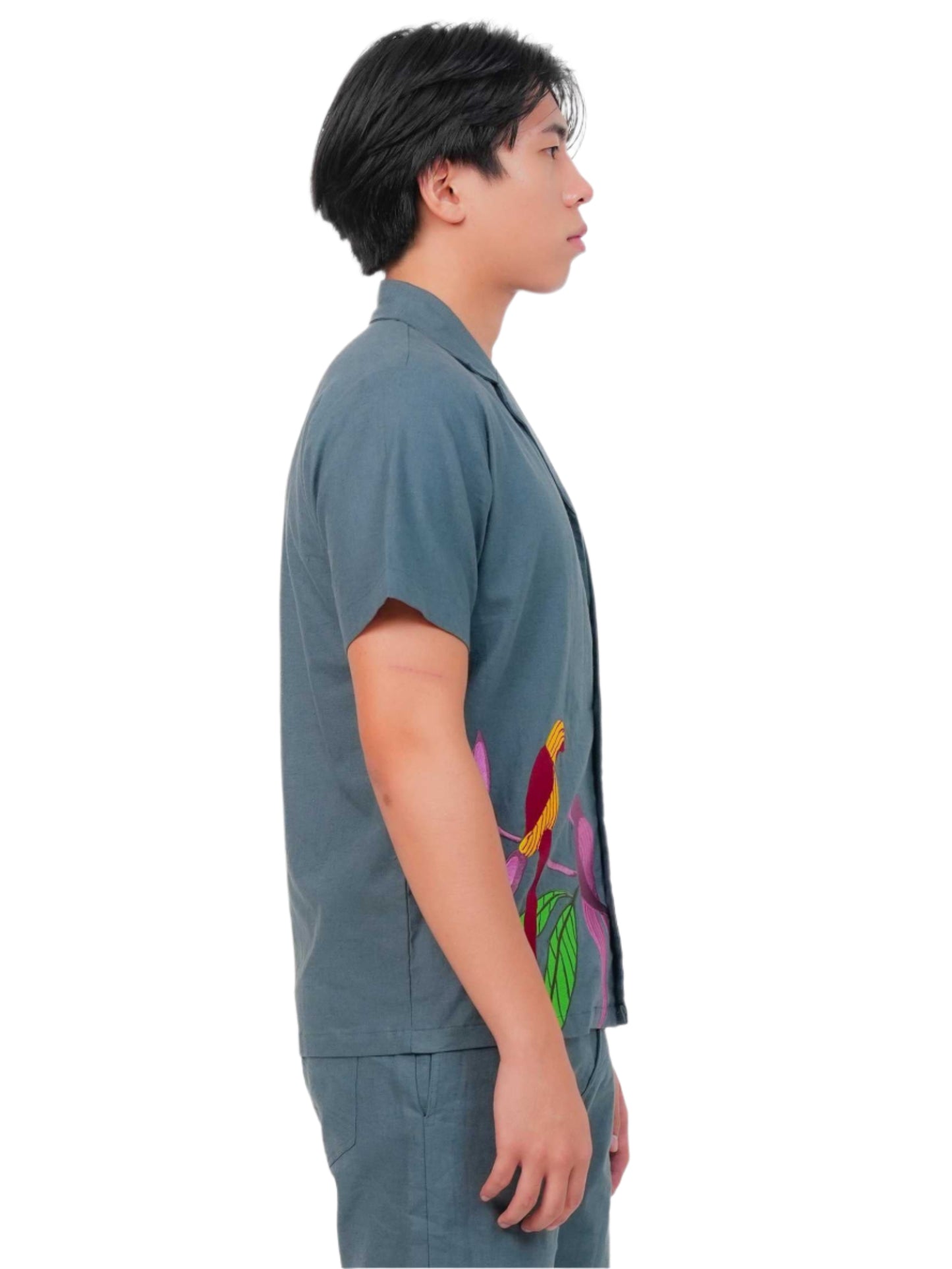 PARROT CODE SHIRT MEN | STREETWEAR SHIRT | EMBROIDERED SHIRT | JANTAKUMARI