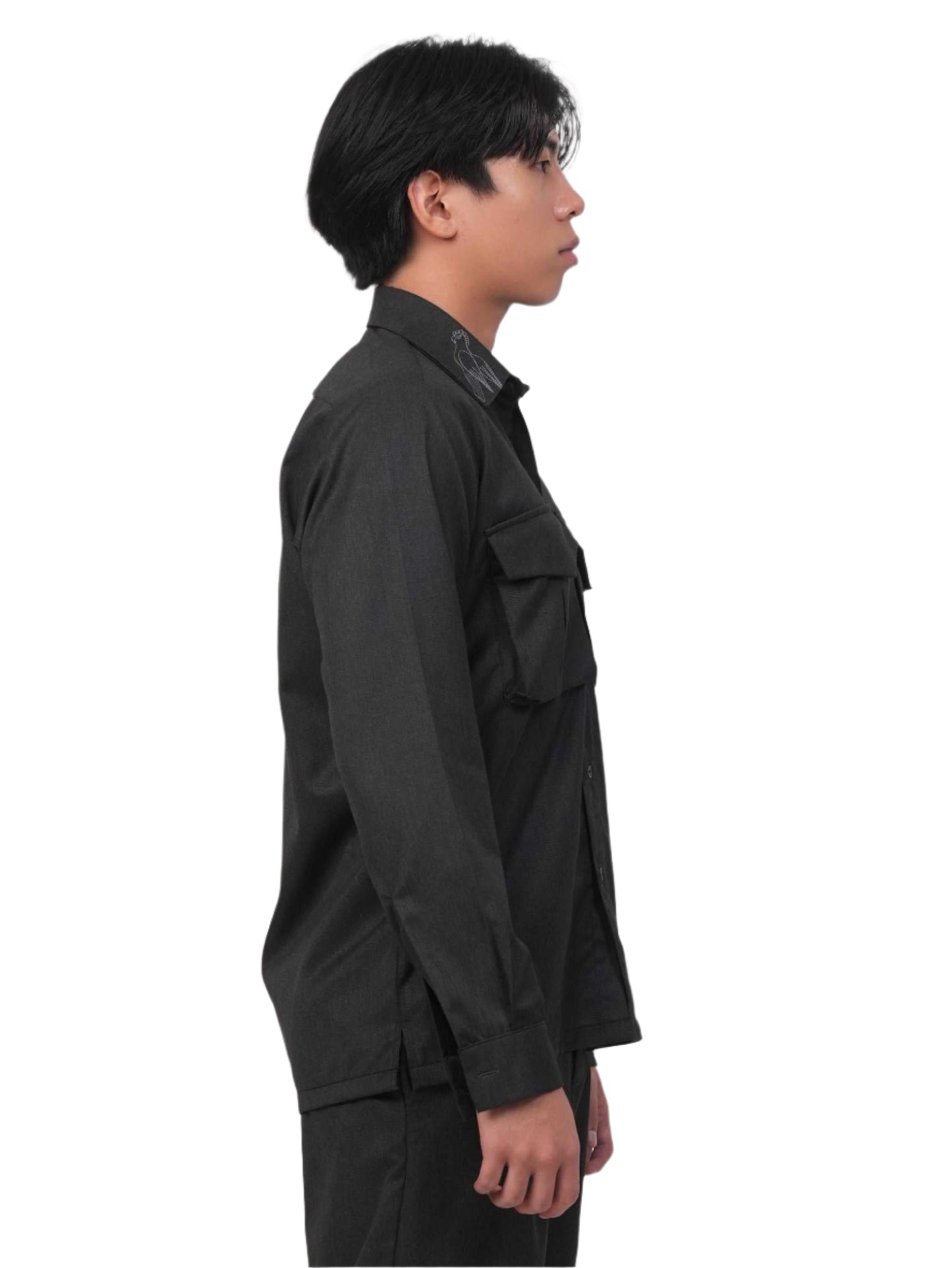 SLATE CARGO SHIRT | LUXURY CASUAL SHIRT | JANTAKUMARI