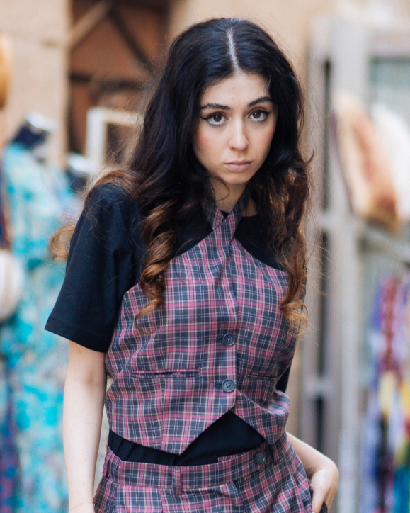 Women's Waist Coat | Street Check Waistcoat | Janta Kumari