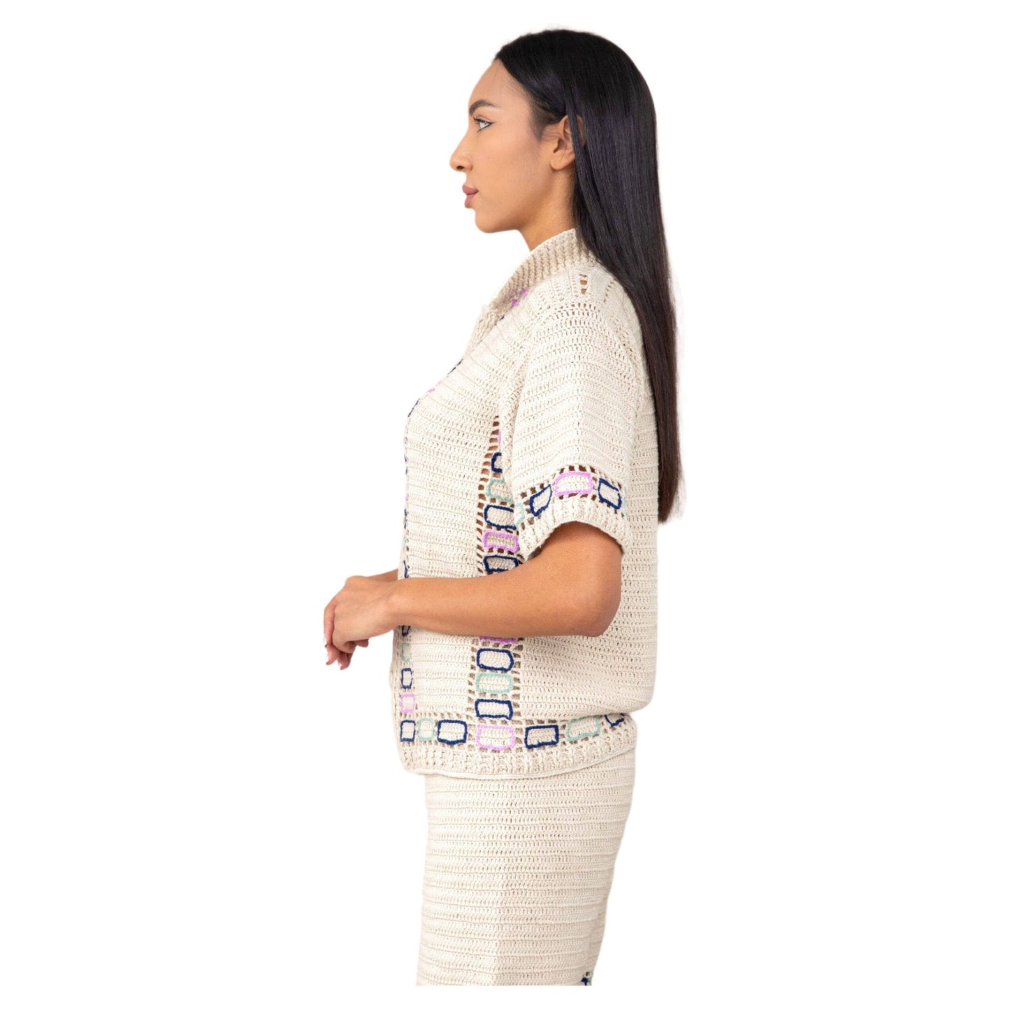 Women's Crochet Shirt | Sunset Crochet Shirt | Janta Kumari