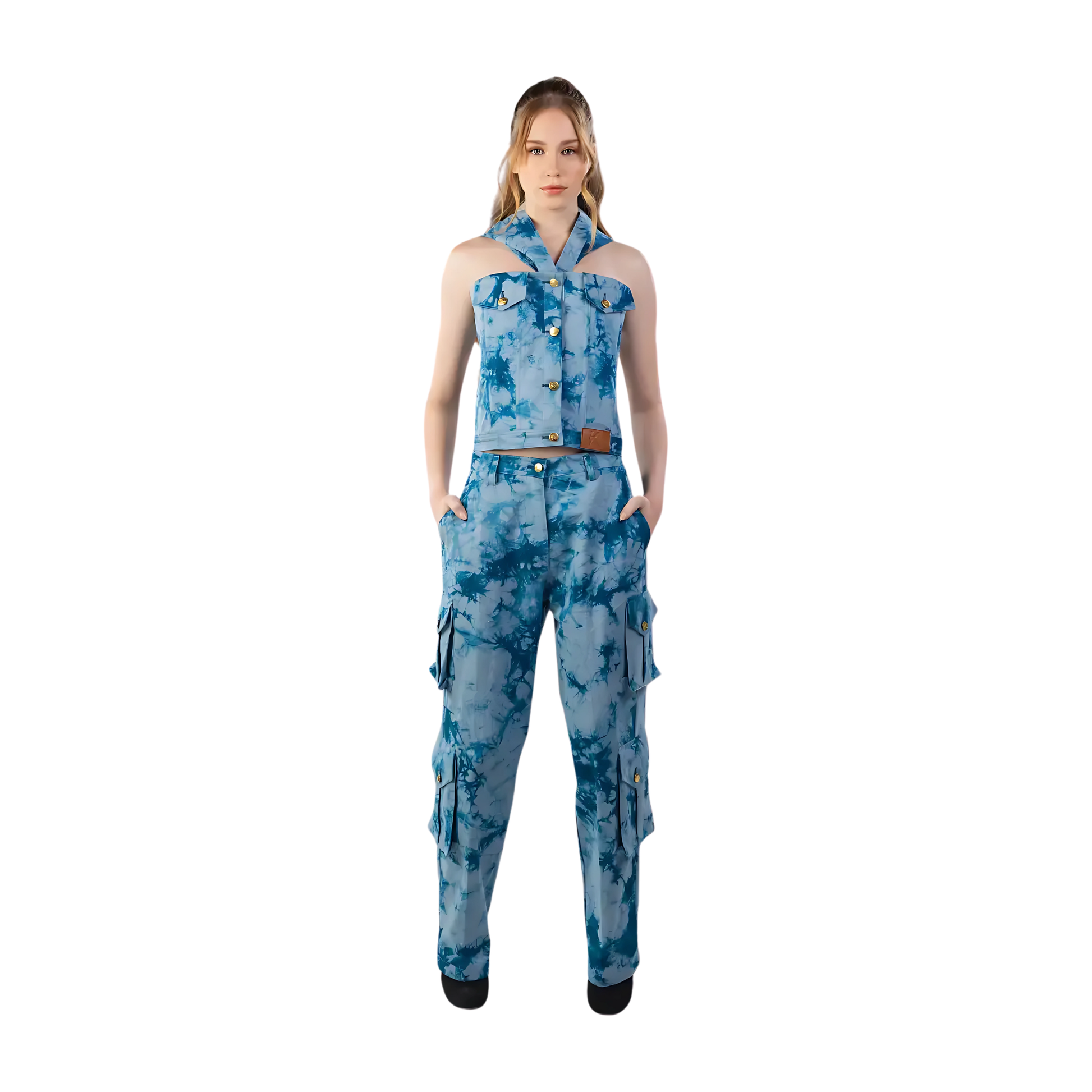 TIE DYE DENIM CORSET - Janta Kumari