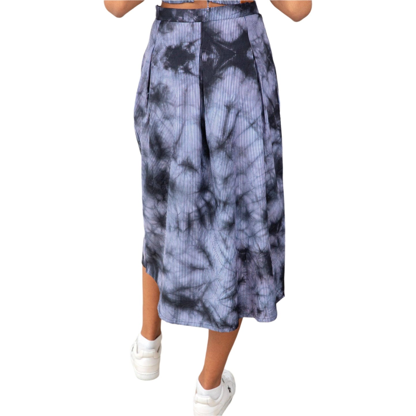 TIE DYE STRIPE SKIRT - Janta Kumari