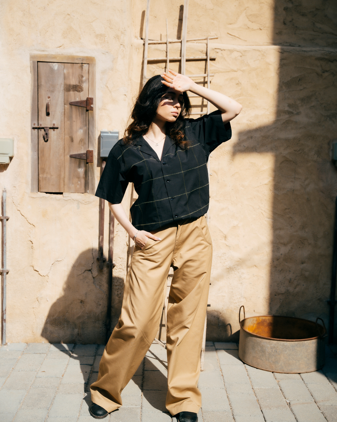 Embroidered Camp Collar Shirt | Camp Collar Shirt | Janta Kumari