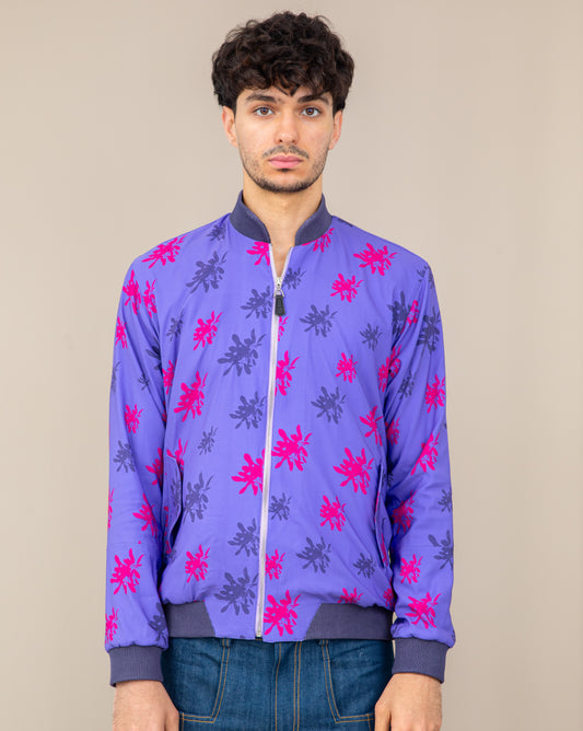 FLORAL PRINTED BOMBER JACKET MEN