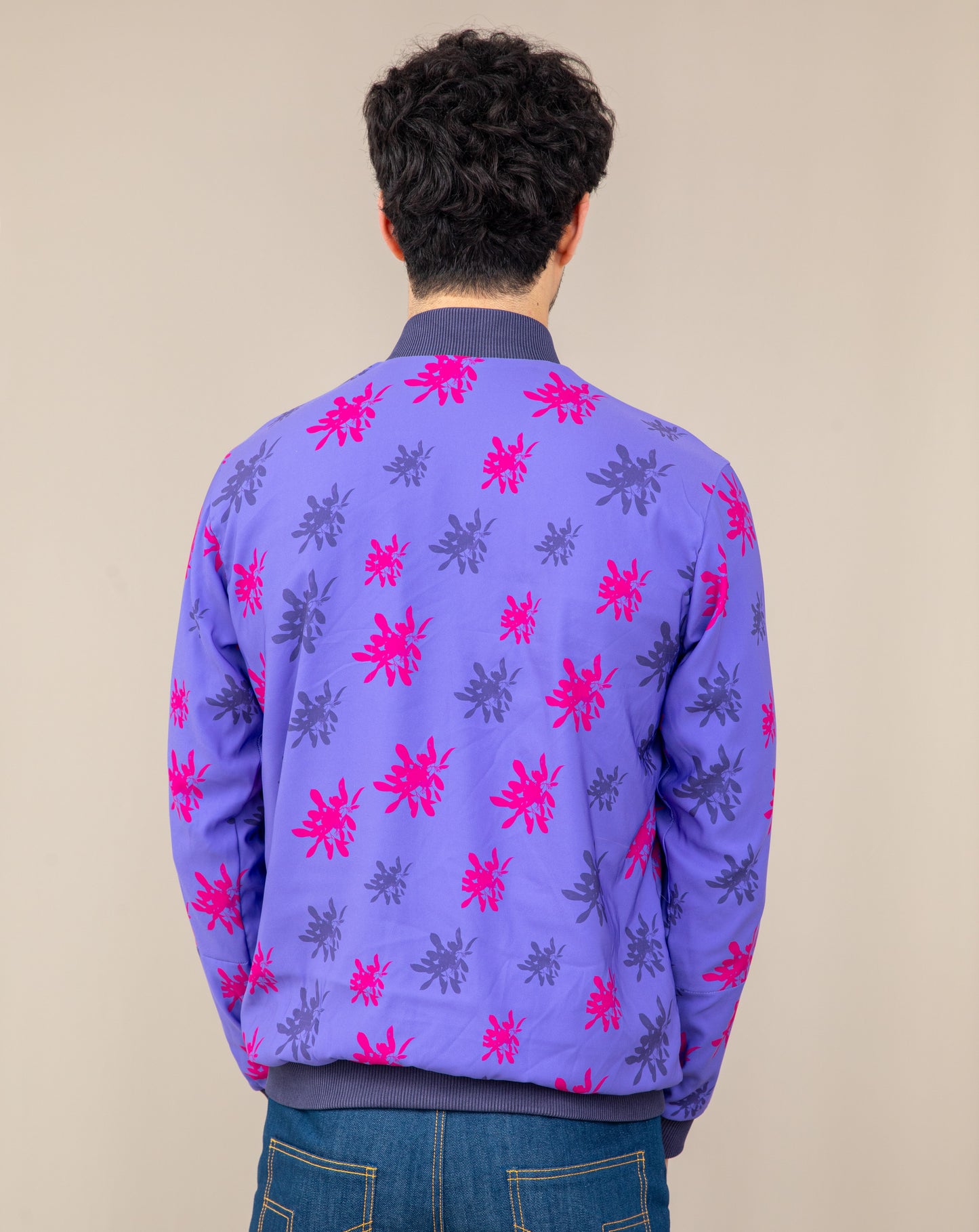 FLORAL PRINTED BOMBER JACKET MEN