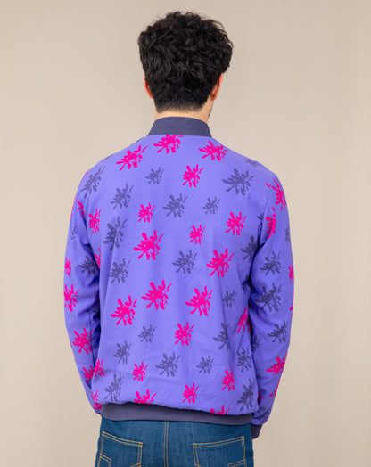FLORAL PRINTED BOMBER JACKET MEN