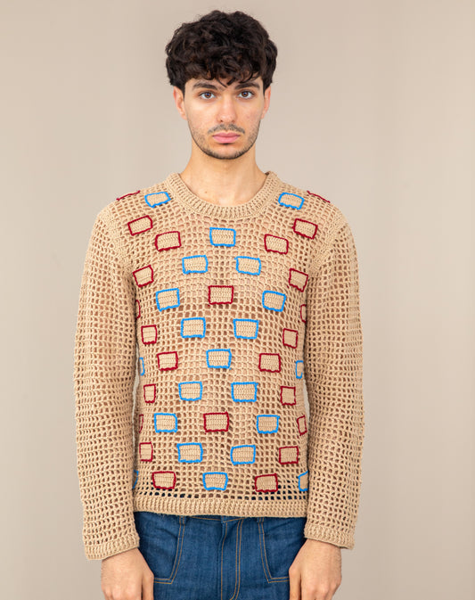 SUNSET CROCHET PULLOVER MEN