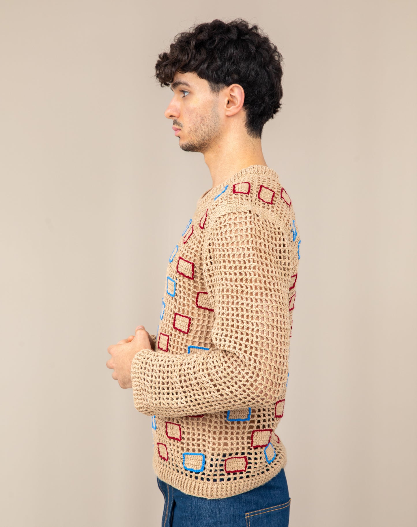 SUNSET CROCHET PULLOVER MEN
