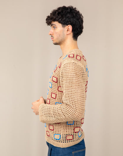 SUNSET CROCHET PULLOVER MEN