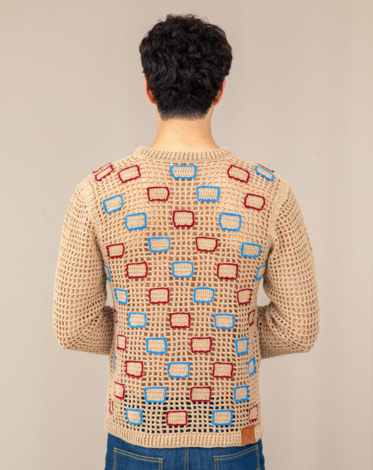 SUNSET CROCHET PULLOVER MEN