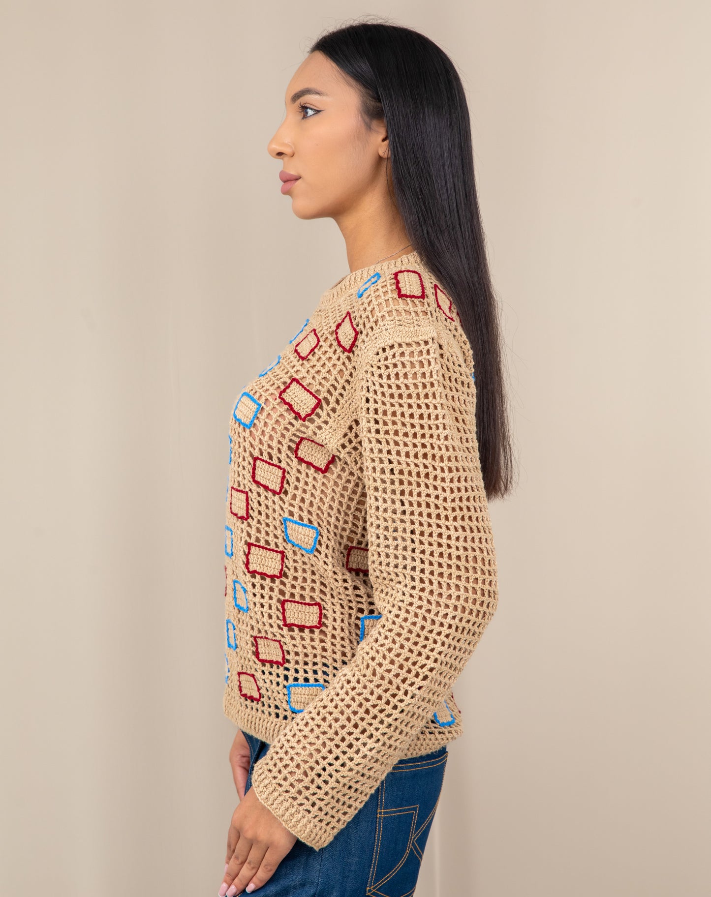 SUNSET CROCHET PULLOVER WOMEN