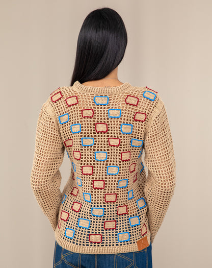SUNSET CROCHET PULLOVER WOMEN