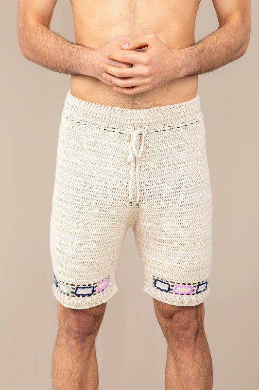 SUNSET CROCHET SHORTS