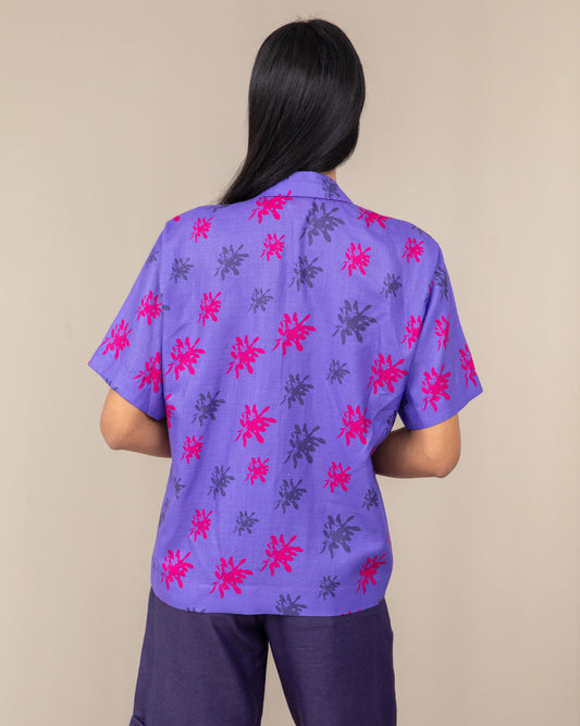 FLORAL HAWAIIAN PRINT SHIRT WOMEN
