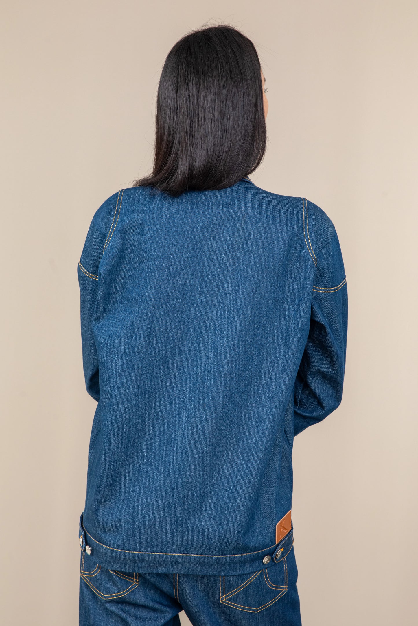 BIKER FRAY DENIM JACKET WOMEN