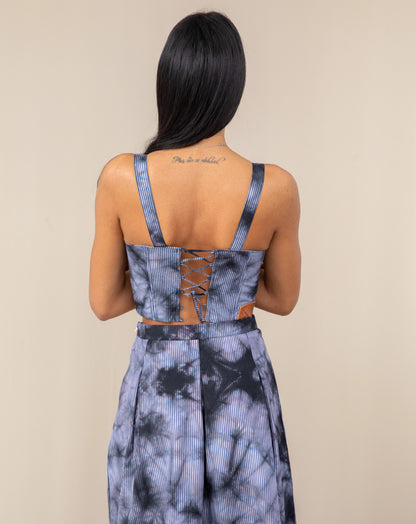 TIE DYE STRIPE CORSET