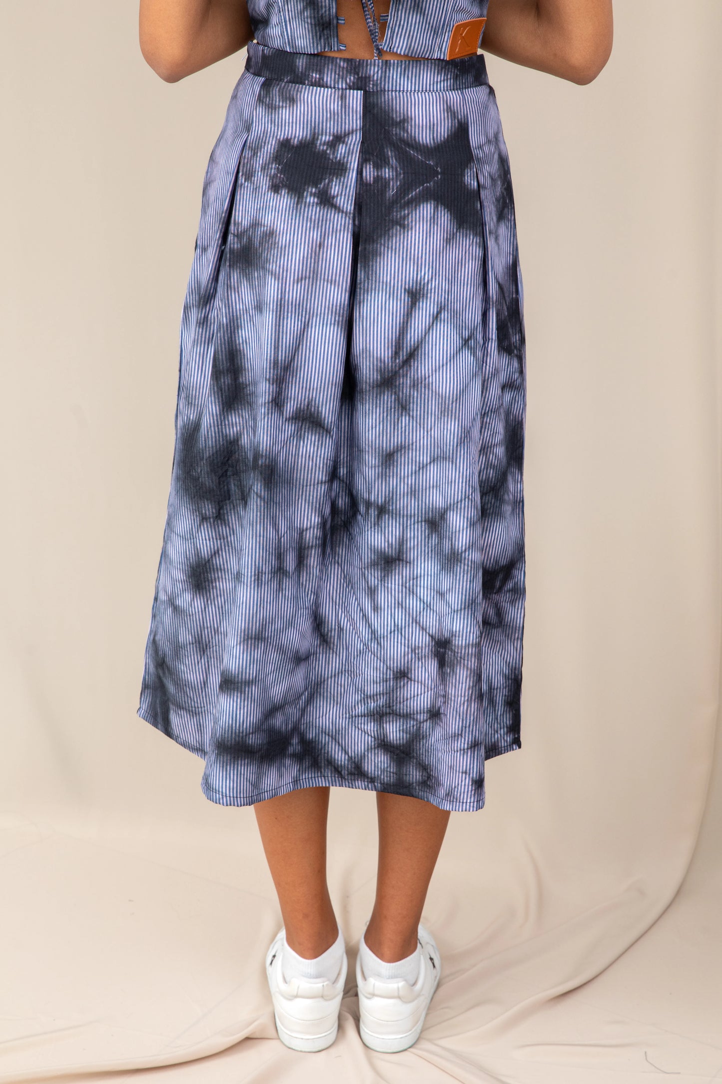 TIE DYE STRIPE SKIRT