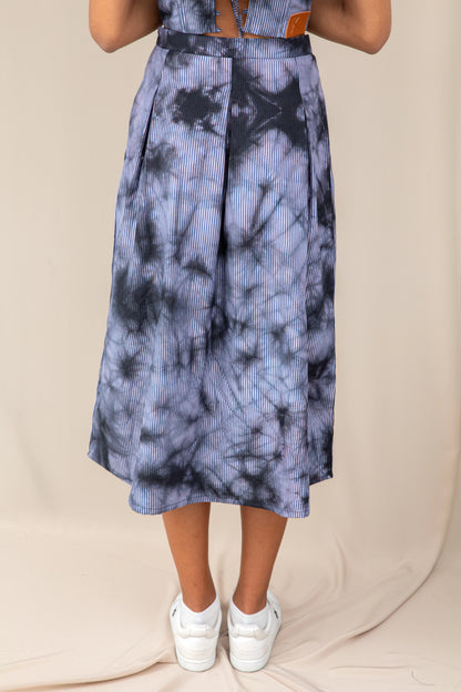 TIE DYE STRIPE SKIRT