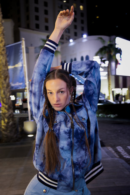 TIE DYE DENIM JACKET WOMEN