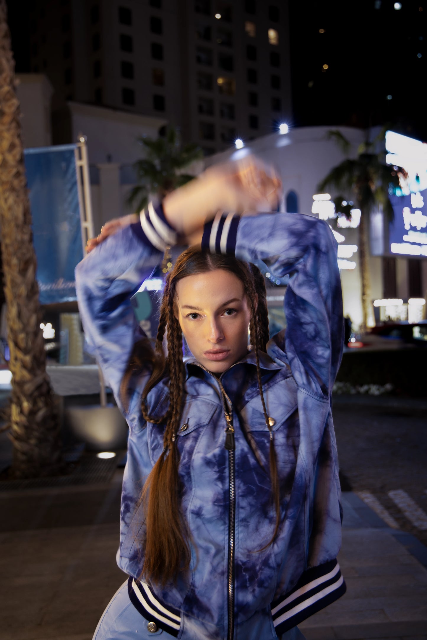 TIE DYE DENIM JACKET WOMEN