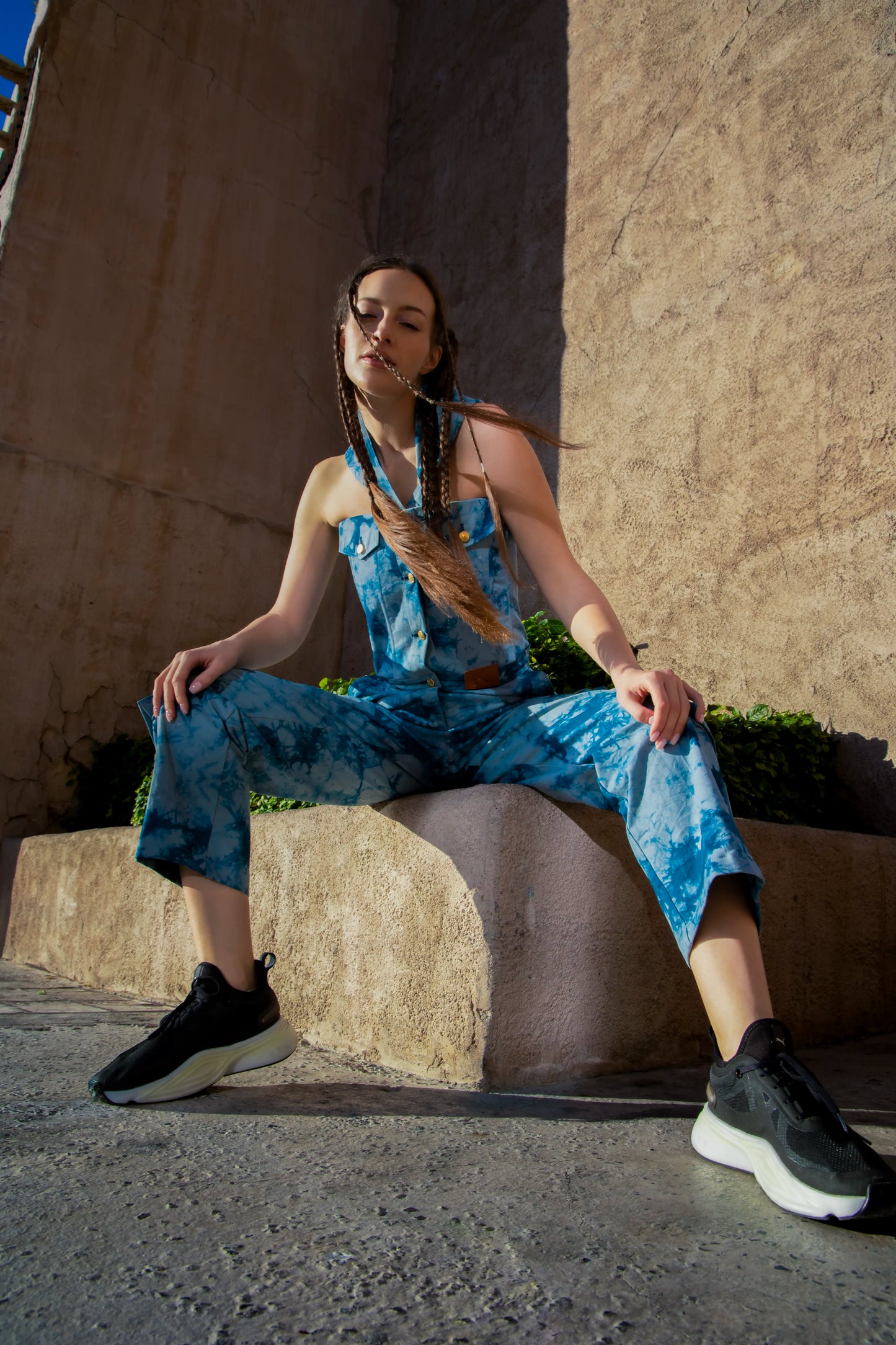TIE DYE DENIM WOMEN CORSET