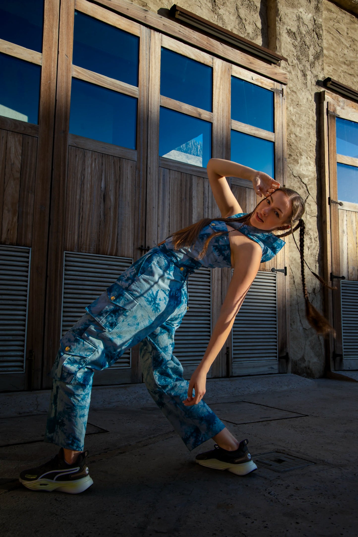 TIE DYE DENIM WOMEN CORSET