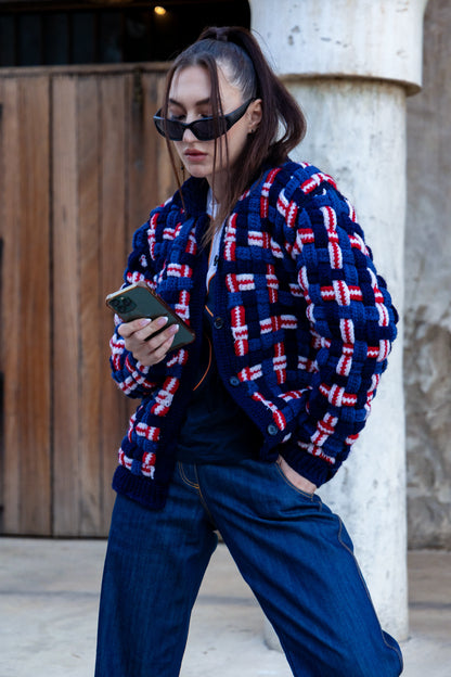 WOVEN CROCHET JACKET WOMEN