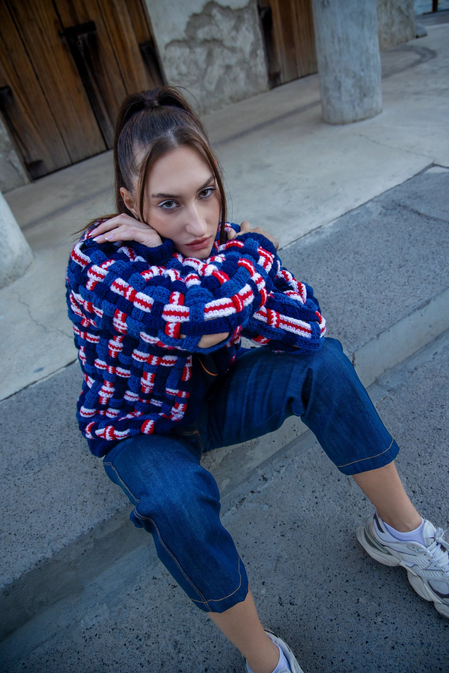 WOVEN CROCHET JACKET WOMEN