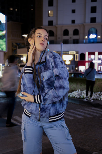 TIE DYE DENIM JACKET WOMEN