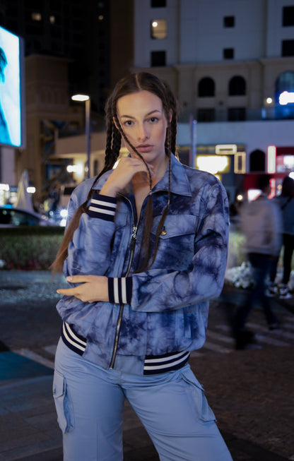 TIE DYE DENIM JACKET WOMEN