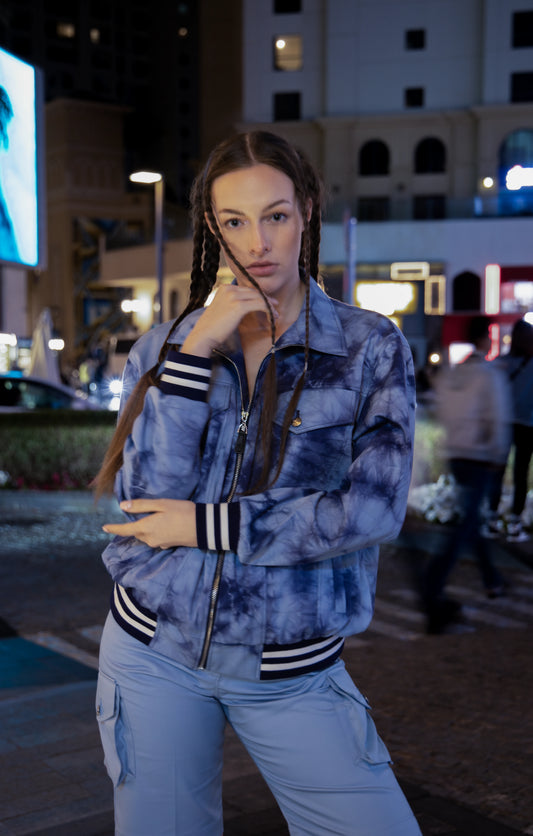 TIE DYE DENIM JACKET WOMEN