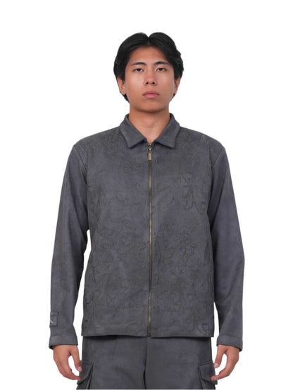 Embroidery jacket, monotone
