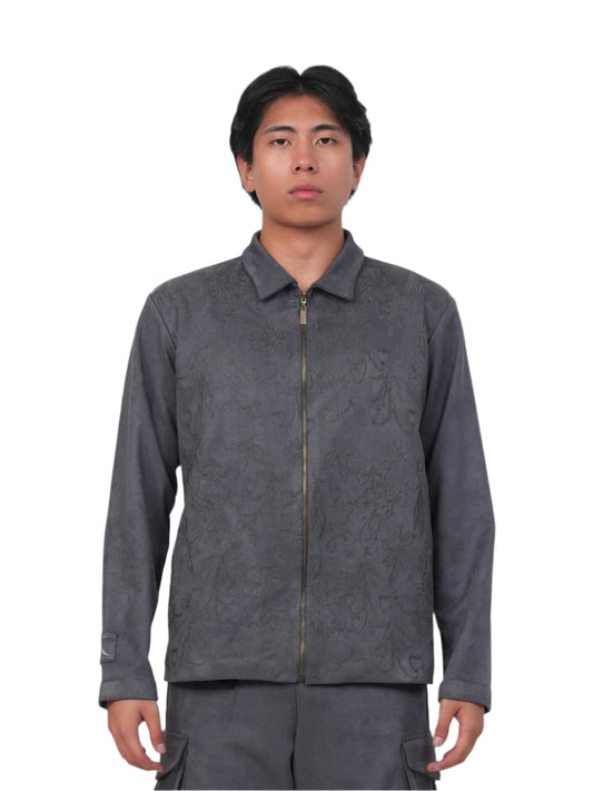 Embroidery jacket, monotone